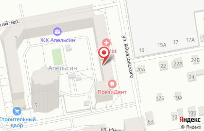 Стоматология Президент на улице Николая Островского на карте