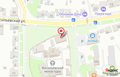 В Васильевском монастыре на карте