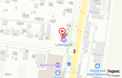 Спортивно-тактический клуб Lasertag28 на Заводской улице на карте