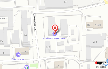 Торговая компания Zveno на Цинковой улице на карте
