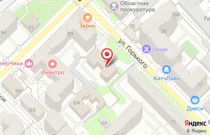 Специализированная автобаза по уборке города на улице Горького на карте
