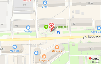 МегаФон на улице Воровского на карте