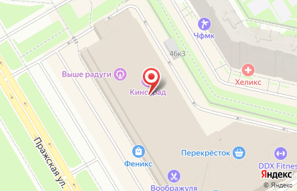 Нева на Пражской улице на карте