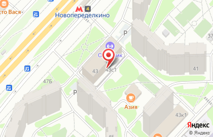 Всероссийская детская спортивная школа по художественной гимнастике и спортивной акробатике в Новопеределкино на карте