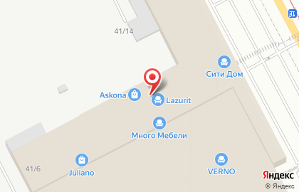 Магазин ортопедических матрасов и товаров для сна Askona на улице Терешковой, 41 на карте