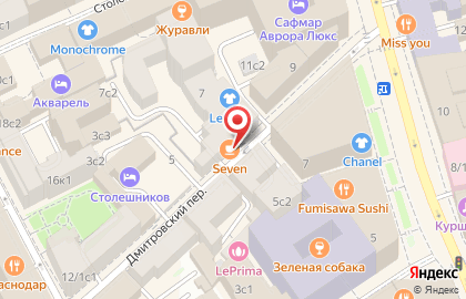 Ресторан авторской кухни Seven в Дмитровском проезде на карте