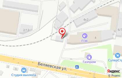 Торговая компания Сфера на Беляевской улице на карте