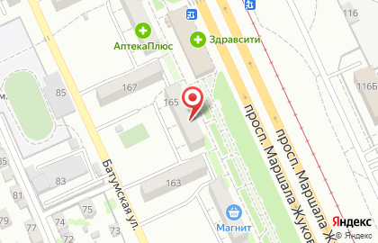 Банкомат СберБанк на проспекте Маршала Жукова, 165 на карте