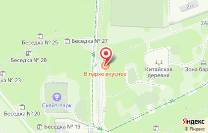 Кафе В парке вкуснее на улице Борисовские Пруды на карте