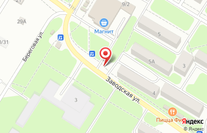Магазин-пекарня Горячий Хлеб на Заводской улице на карте