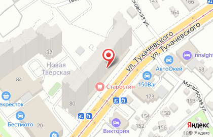 Клиника Да Винчи на улице Тухачевского на карте