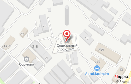 Управление пенсионного фонда РФ в Сормовском районе на карте