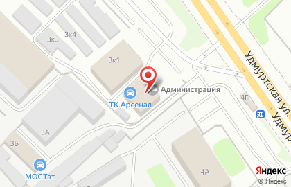 Магазин автозапчастей на улице Удмуртская на карте