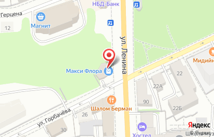Цветочный магазин Макси Флора на улице Ленина, 81а на карте