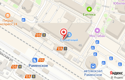 Московско-рязанского Отделение мжд Станция Раменское на карте