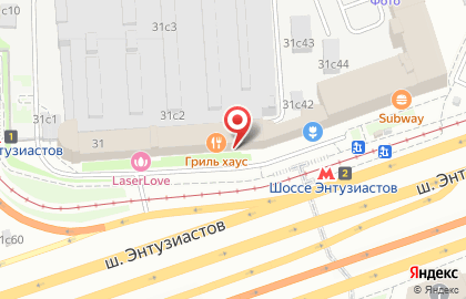 Кафе быстрого питания Burger Club на метро Шоссе Энтузиастов на карте