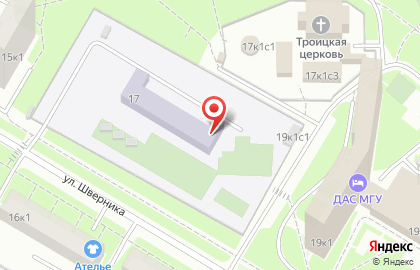 Школа №625 с дошкольным отделением на метро Крымская на карте