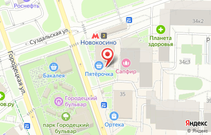 Пятерочка Универсам в Новогиреево (ул Суздальская) на карте