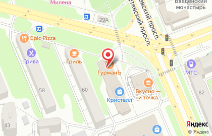 Киоск фастфудной продукции на Шереметевском проспекте на карте