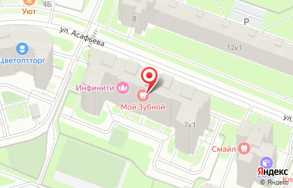 Автошкола Балтик-Стар на улице Асафьева на карте