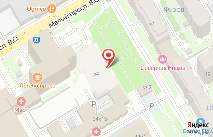 Супермаркет Лента в Санкт-Петербурге на карте