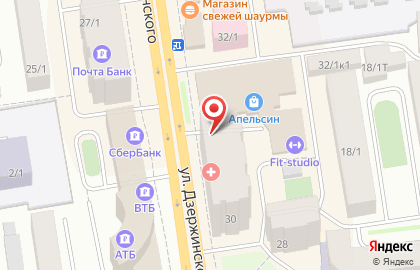 Магазин цветов и подарков на улице Дзержинского на карте