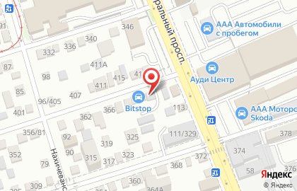 Автостекольная станция Bitstop в Кировском районе на карте