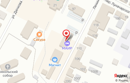 Гостиница Чайка на Ленинской улице на карте