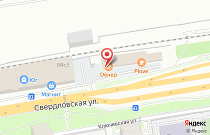 Кафе быстрого питания DёnDёner на Свердловской улице на карте