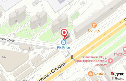 Магазин электротоваров Свет южанки в Тракторозаводском районе на карте