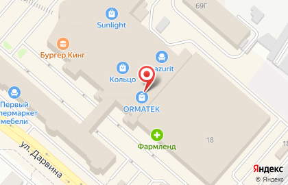 Салон матрасов и кроватей Орматек в Советском районе на карте