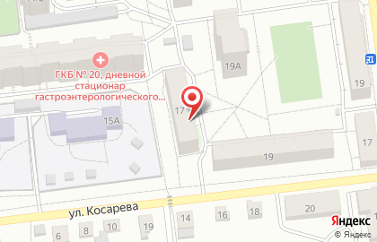 Угловой на улице Косарева на карте