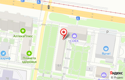 Продуктовый магазин Удачный в Индустриальном районе на карте