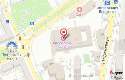 Ставропольский государственный цирк на карте
