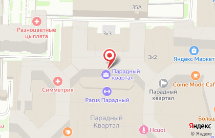 Банкомат, АКБ Абсолют Банк, ОАО, Южная часть на Парадной улице на карте