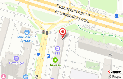 Супермаркет Бетховен на Рязанском проспекте на карте