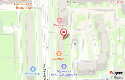 Магазин косметики и парфюмерии на ул. Генерала Симоняка, 4 к1 на карте