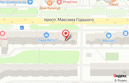 Страховая компания Росгосстрах на проспекте Максима Горького на карте