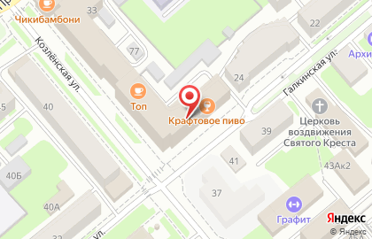 Праздничное агентство Вдохновение на Козлёнской улице на карте