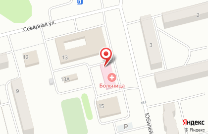 Продуктовый магазин на Центральной улице на карте