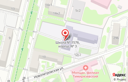 Школа №1576 с дошкольным отделением на бульваре Матроса Железняка на карте