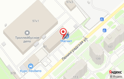 Магазин косметики и бытовой химии Магнит Косметик на улице Ленинградской на карте