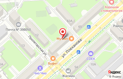 Буфет на улице Плеханова на карте