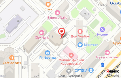 Mobius на улице Маршала Мерецкова на карте