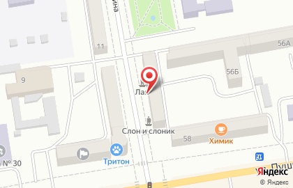 Ногтевой салон Елены Путинцевой на улице Вяткина на карте