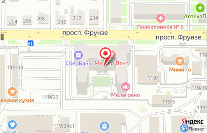 Стоматология Мастер Дент на проспекте Фрунзе на карте