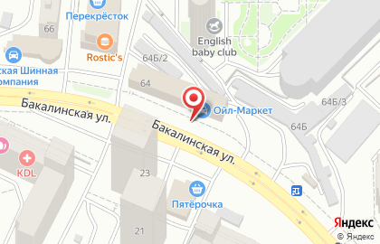 Центр автомасел Ойл-маркет на Бакалинской улице на карте