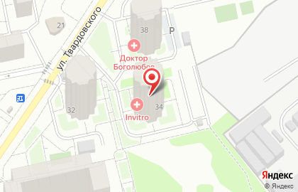 Мастер Дверь на улице Твардовского на карте