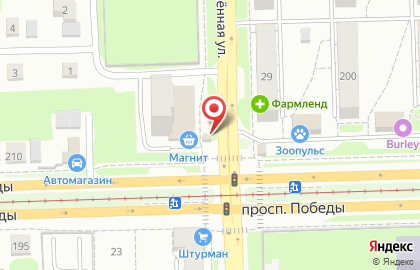 Сеть по продаже печатной продукции Роспечать на проспекте Победы, 204 киоск на карте