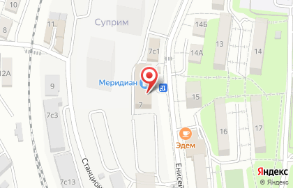 ТЦ Меридиан на Енисейской улице на карте